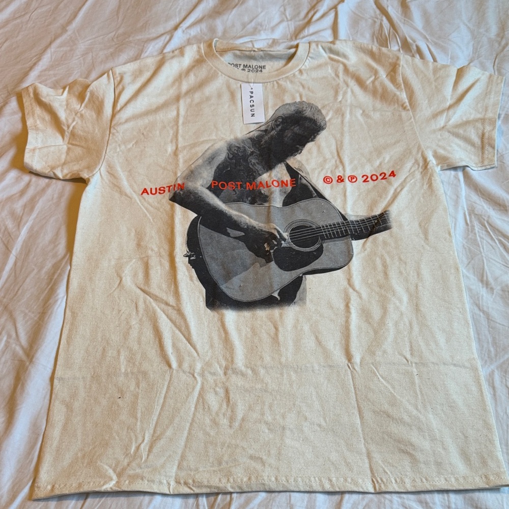 PacSun Post Malone Cream Graphic T-Shirt